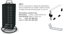 Présentoir rotatif de comptoir  (argenté), 4 faces perforées