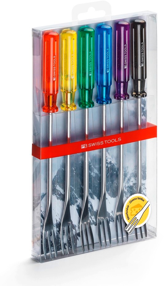 Fourchettes à fondue "tournevis" (lot de 6 pièces)