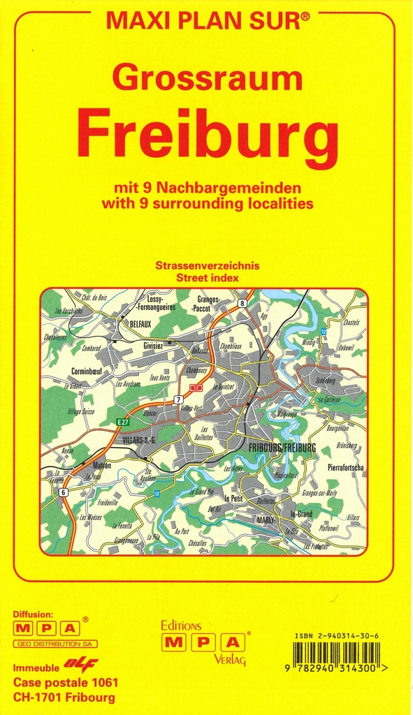 Fribourg et alentours, plan de ville mpa