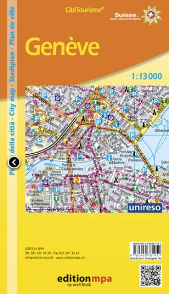 Genève, plan de ville mpa 1:13'000