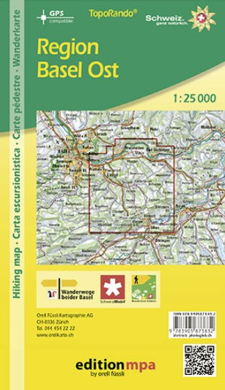 Carte pédestre 1:25'000 Basel Ost