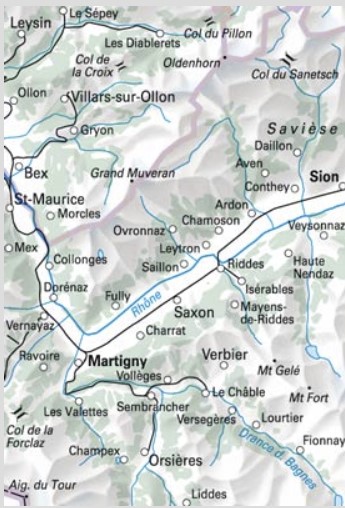 Map VTT 8 Martigny 1:50'000