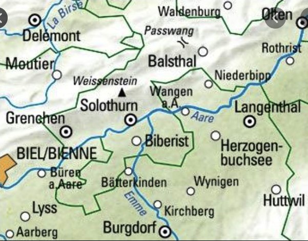 VK19 Solothurn 1:60'000 carte cycliste