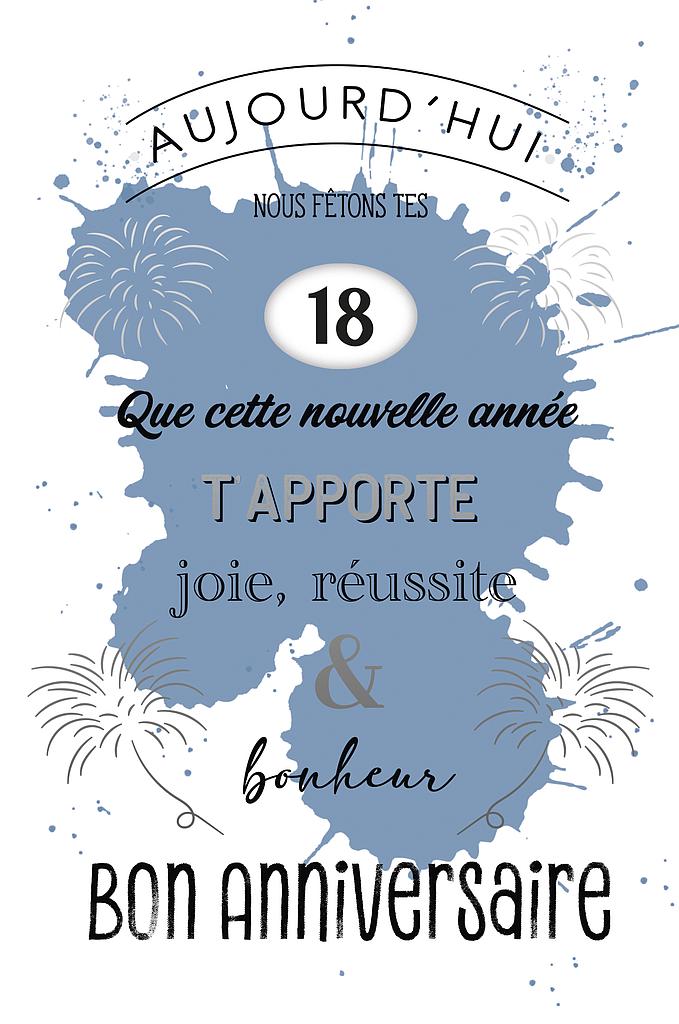 Carte Anniv. âge à choix