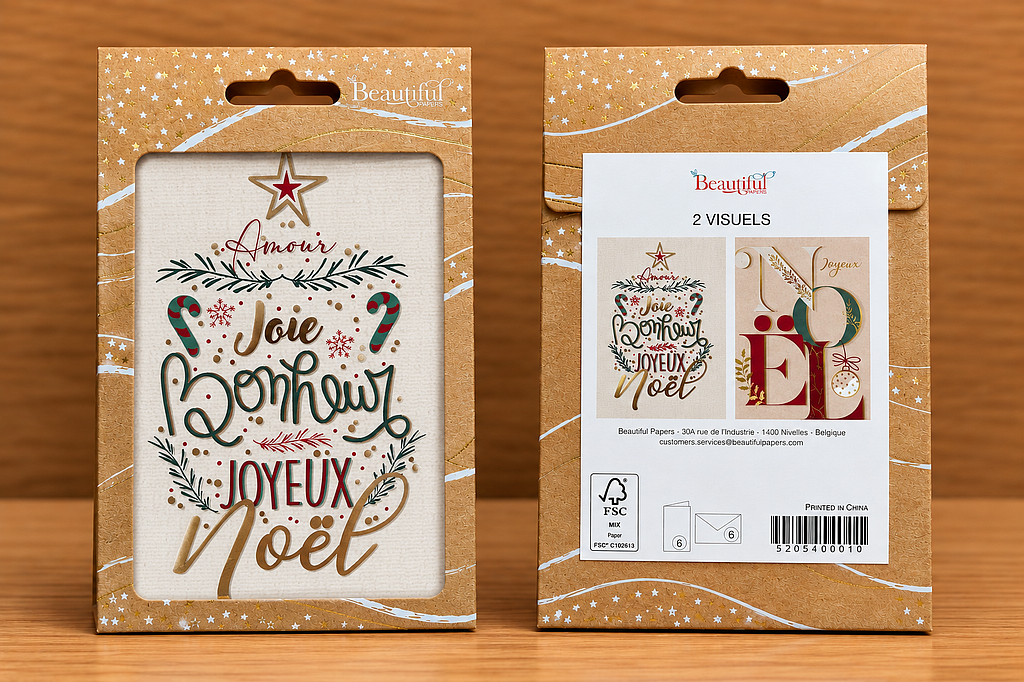 Box 6 cartes Joyeux Noël