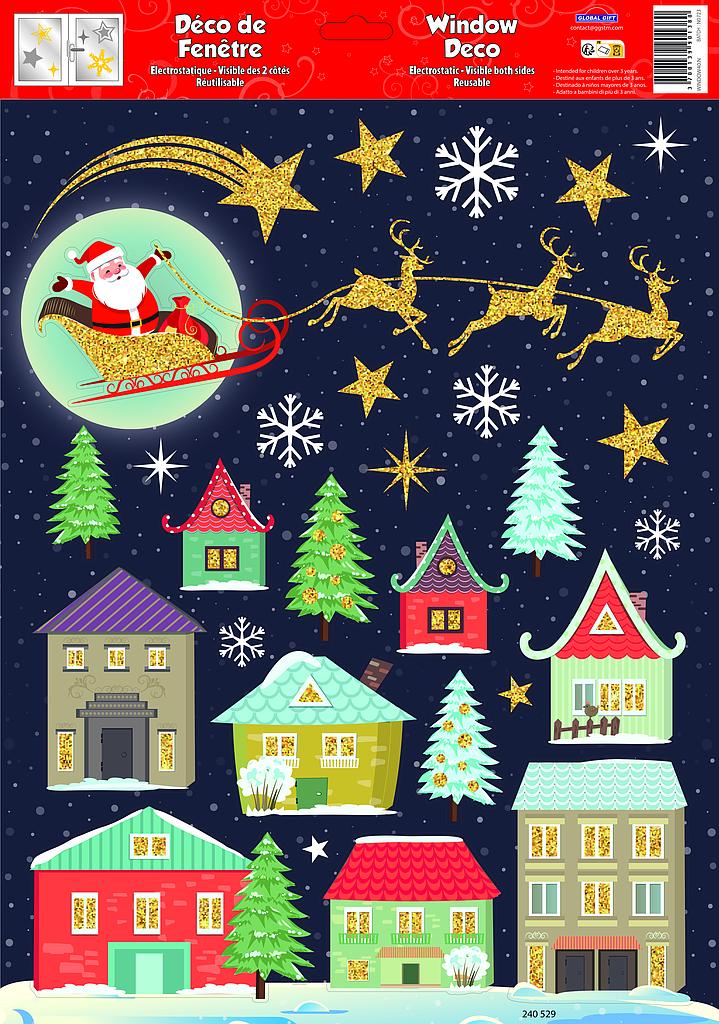 Décoration de fenêtre Noël