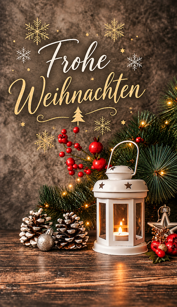 Beutel 6 Karten Frohe Weihnachten