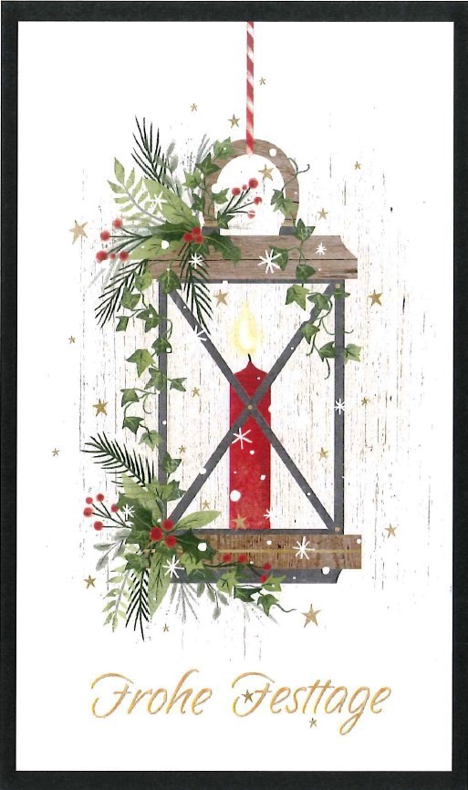Beutel 6 Karten Frohe Weihnachten