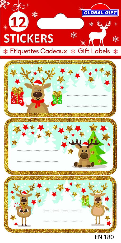 Sachet 12 étiquettes-cadeaux autocollantes (copy)