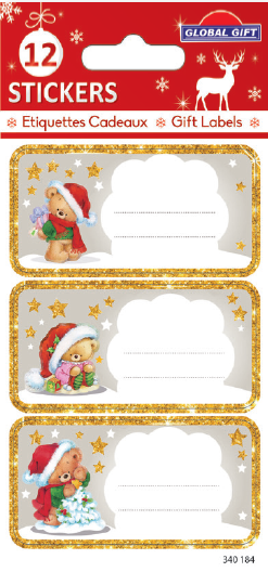 Sachet 12 étiquettes-cadeaux autocollantes (copy)