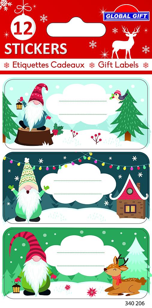Sachet 12 étiquettes-cadeaux autocollantes (copy)