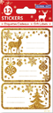 Sachet 12 étiquettes-cadeaux autocollantes