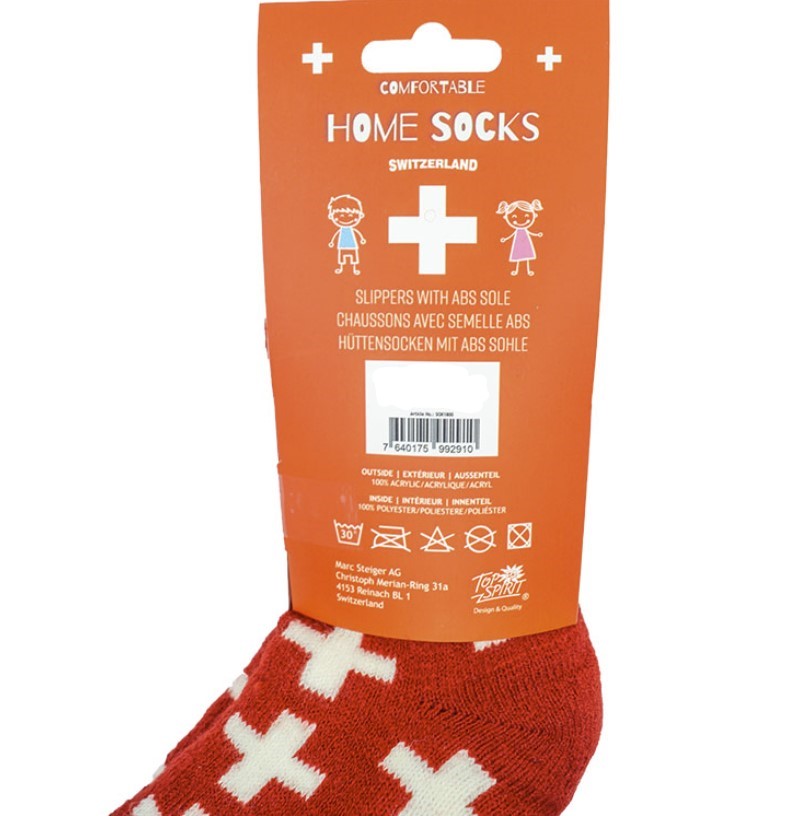 Chaussettes enfant croix suisse