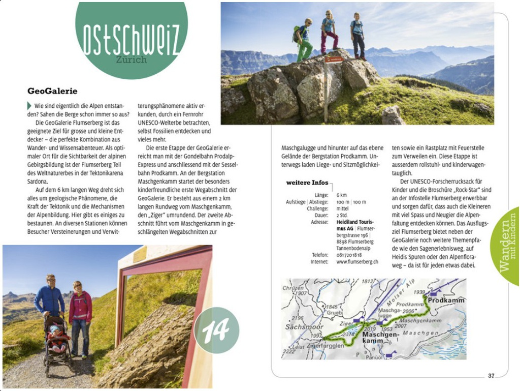 Wandern mit Kindern Erlebnis Schweiz, version allemande