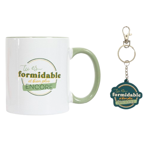3 Tasses avec leur porte-clés