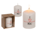 Bougie pilier "I love you"