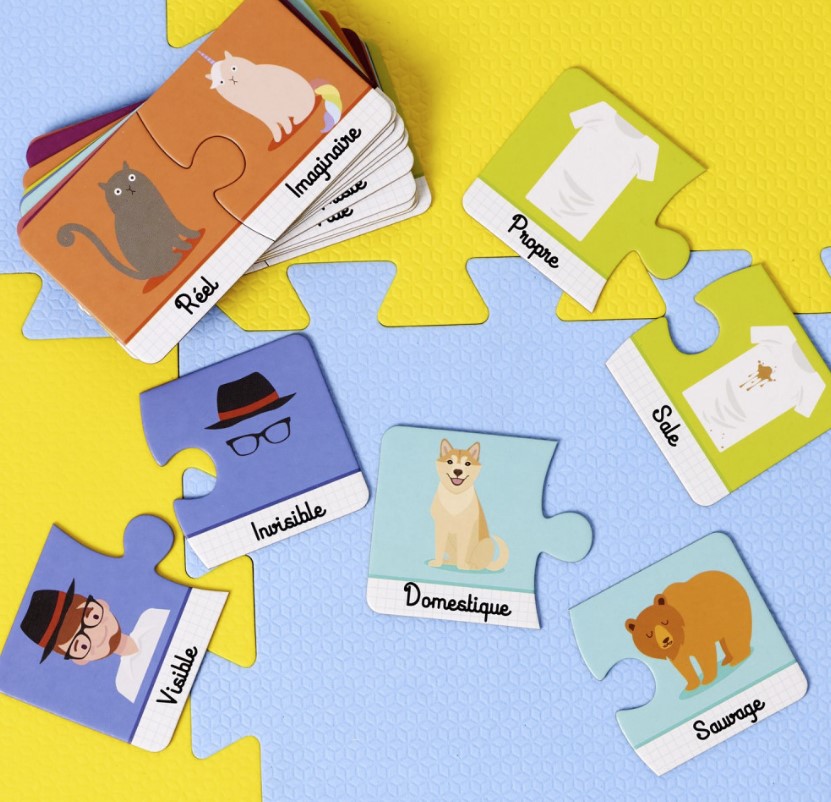 Cartes édicatives &quot;J'apprends les contraires&quot;