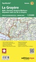 Carte pédestre 1:25'000 La Gruyère, Bulle, Charmey/Moléson, Intyamon, Jaun, Lac de Gruyère