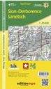 Carte pédestre 1:25'000 Sion-Derborence-Sanetsch