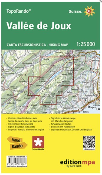 Carte pédestre 1:25'000 Vallée de Joux