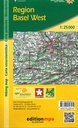 Cartes pédestres 1:25'000 Basel West ET Ost (duo)