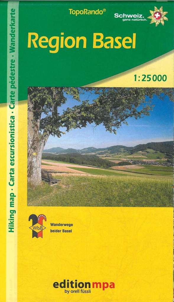 Carte pédestre 1:25'000 Region Basel