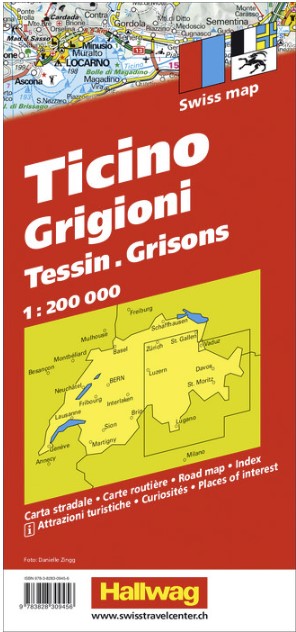 Carte routière Tessin Grisons