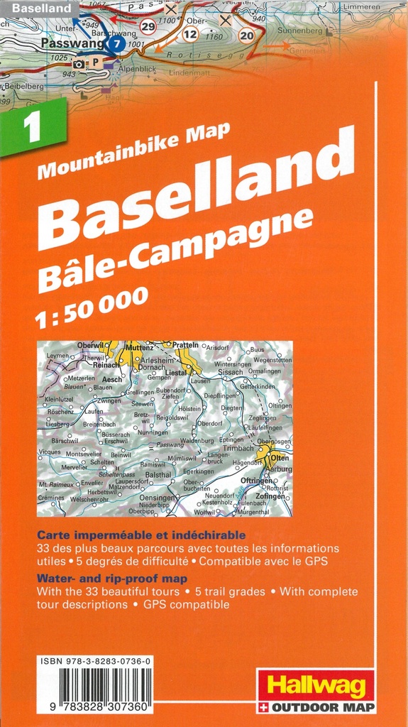 Map VTT 01 Baselland 1:50'000