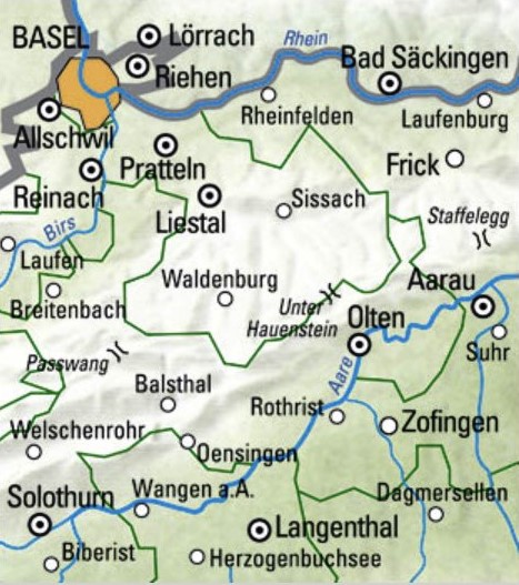 VK4 Basel 1:60'000 carte cycliste