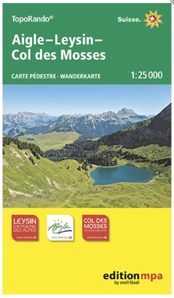 Carte pédestre 1:25'000 Aigle - Leysin - Col des Mosses