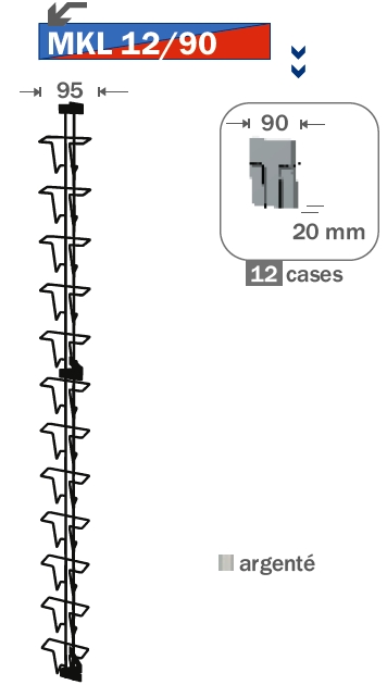 Présentoir 12 cases pour mini cartes