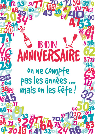 Carte A4 Anniversaire