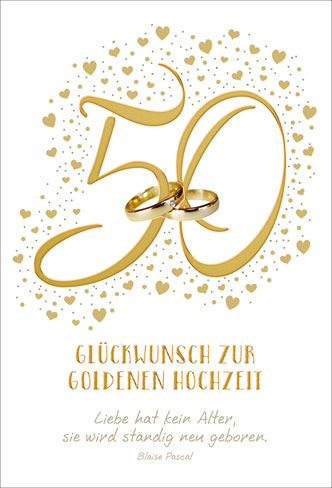 Karte Goldhochzeit (50.)