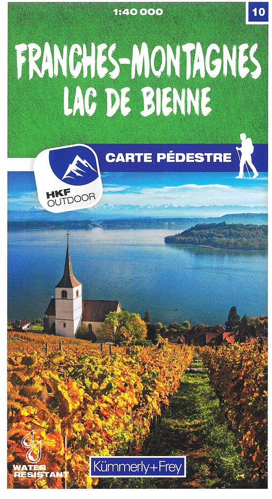 Carte pédestre 1:40'000 Franches-Montagnes-Lac de Bienne WK10
