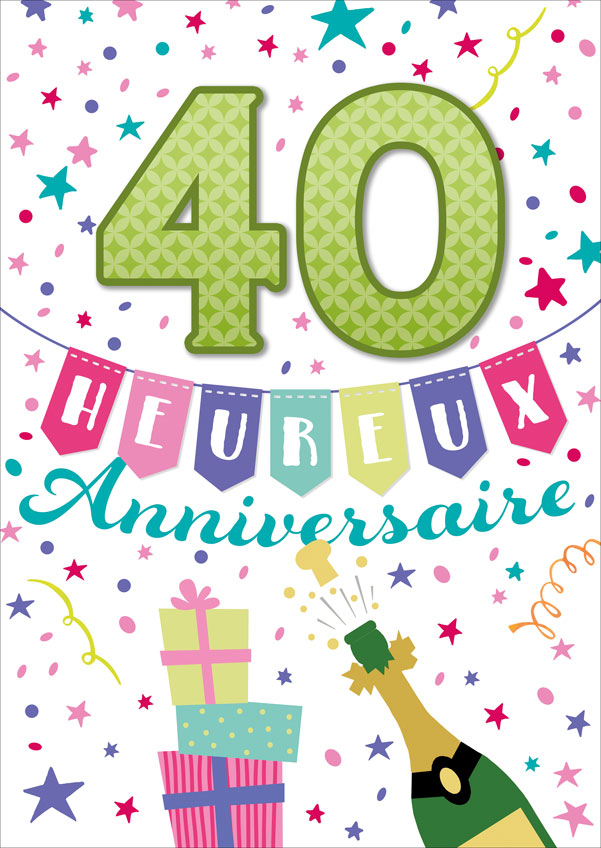 Carte A4 Anniversaire