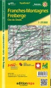 Carte pédestre 1:25'000  Jura Franches-Montagnes