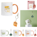 3 Tasses avec leur porte-clés