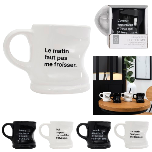 [ZE KA10441] 4 tasses avec messages