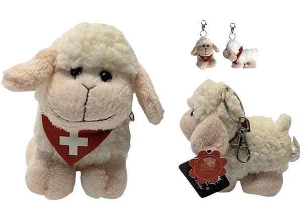 Porte-clés Agneau en peluche ~12cm