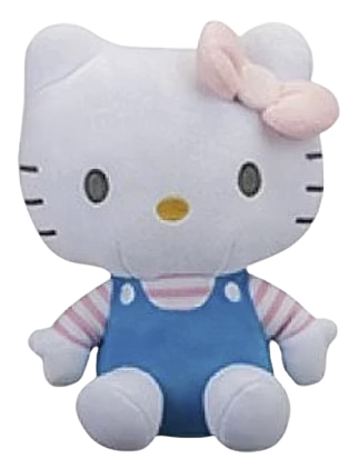 [MS 464150.620] Peluche Hello Kitty bleu ~23cm