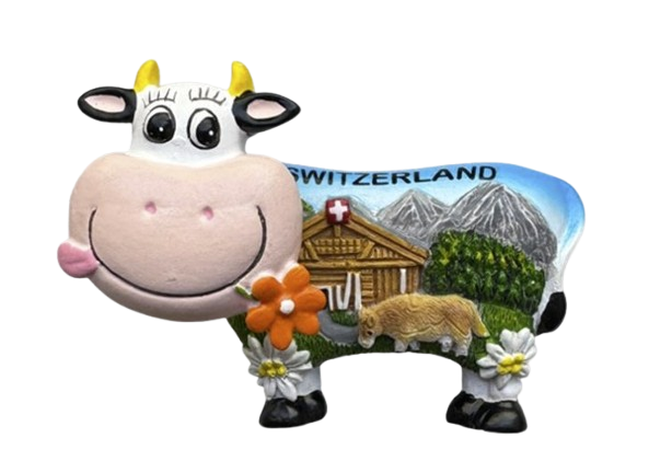Kuh-Magnet mit beweglichem Kopf