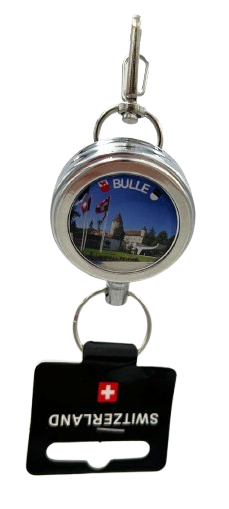 [CR 8957BU] Einziehbarer Abroll-Schlüsselanhänger Bulle