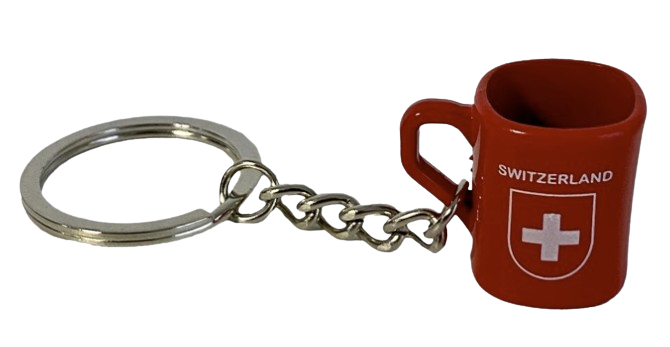 [CR 9003] Porte-clé tasse rouge "Switzerland"
