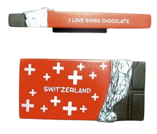 Aimant plaque de chocolat suisse