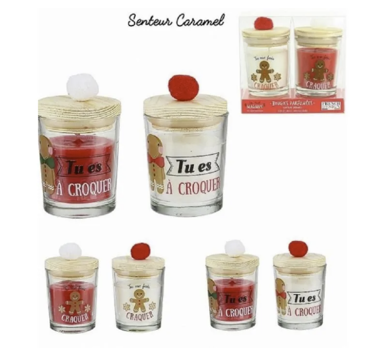 [ZE BO5143-1] Bougies parfumées "Tu es à croquer"