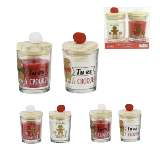 [ZE BO5143-2] Bougies parfumées "Tu me fais craquer"