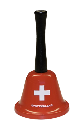 Rote Tischglocke "switzerland"