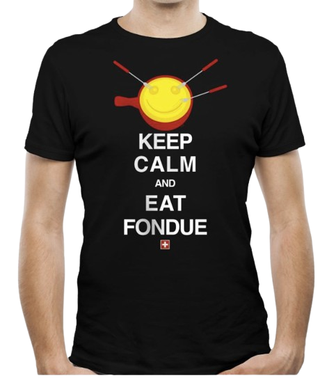[CR 5145L] T-Shirt "Keep calm and eat Fondue" (taille L)