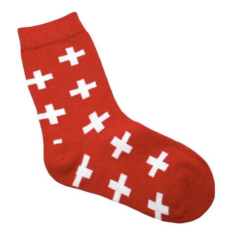 Chaussettes "croix suisse" (taille 39-42)