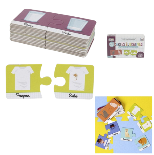 Cartes éducatives "J'apprends les contraires"